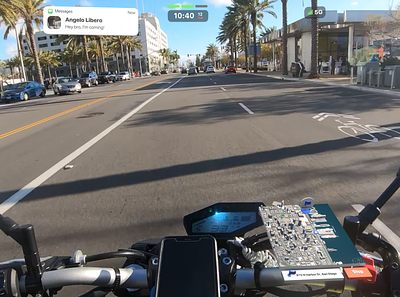 AR Navigation on a motorcycle 🏍 👓🎥 apple glass apple glasses augmented reality mixed reality