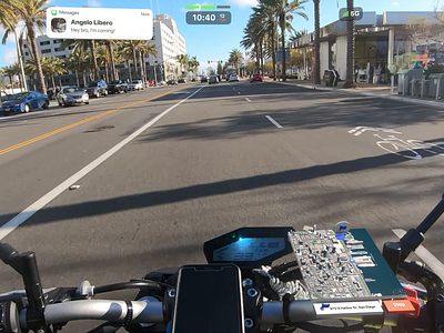 AR Navigation on a motorcycle 🏍 👓🎥