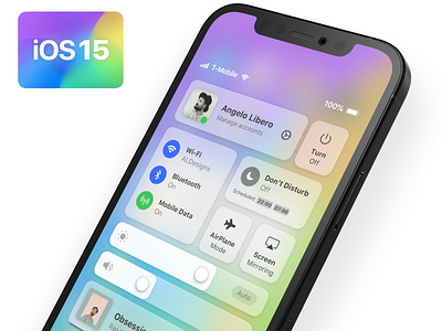 iOS 15 Control Center redesign