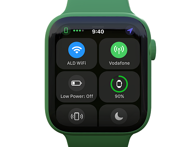 Redesigned Control Center - WatchOS 8 watchos8