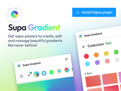 Supa Gradient - Figma plugin figma gradient gradients linear gradient plugin radial gradient ui ux