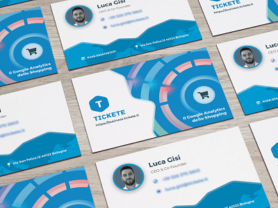 Tickete Business -Perspective Business Cards Mockup