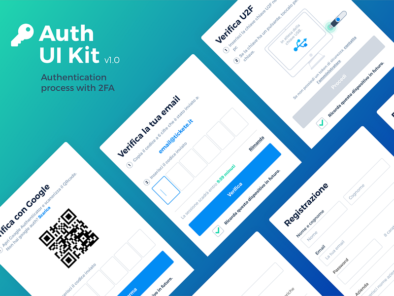 Auth UI Kit - authentication process kit by Angelo Libero Designs on ...