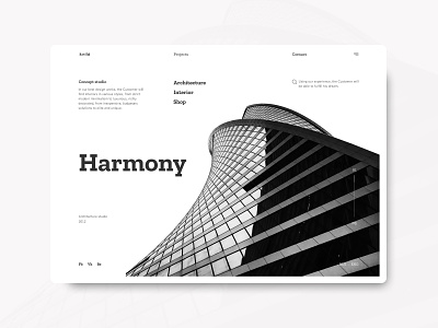 Architecture studio minimalism minimalist ui uiux ux webdesign website