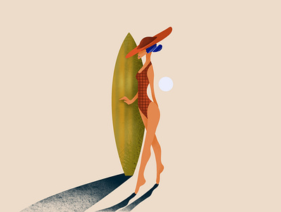 Summer is coming beach flat illustration illustration art illustrator procreate procreate app procreate art summer sunbath surf