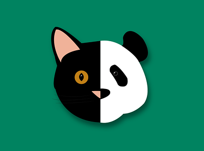 Favorite animal icon cat graphic design icon panda weekly warm up