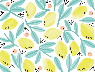 Lemons & Leaves! art direction design graphic design painting stationery