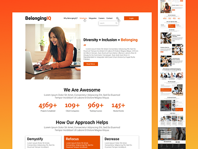 BelongingIQ 2022 artistic branding clean design elegant graphic design home page illustration logo