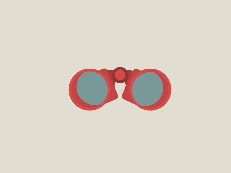 Modu : Binoculars animation flat gif illustration