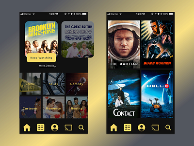 Entertainment App app design iphone 8 mobile tv app ui