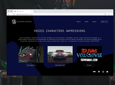Landing Page for Voice Actor branding design desktop landing page portfolio voice actor website