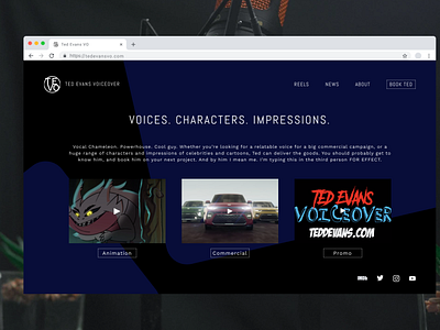 Landing Page for Voice Actor