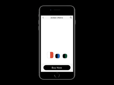 Sneaker app animation mobile nike retail ui user experience user interface ux