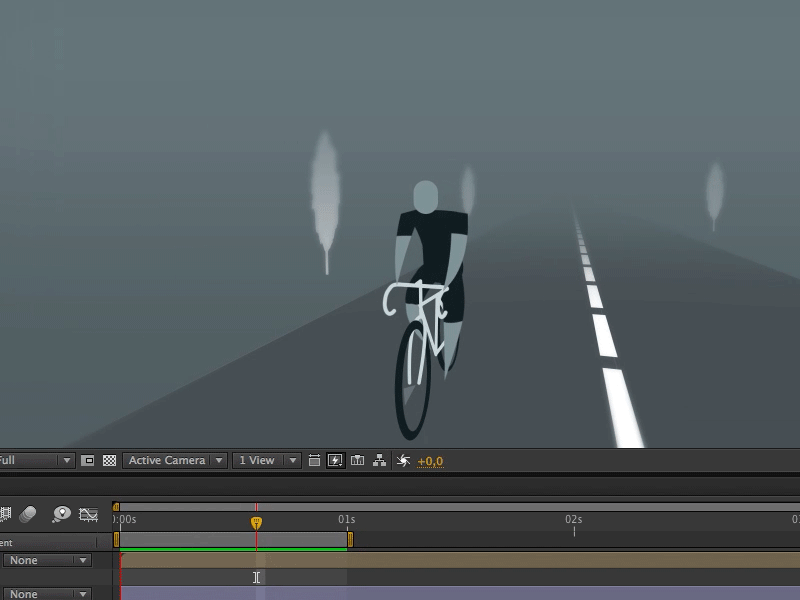 Cyclist - landscape tests