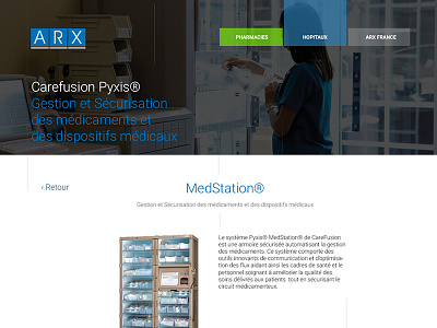 ARX product page webdesign