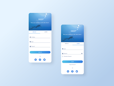 Daily UI 001 - Sign Up/Login challenge dailyui dailyuichallenge design graphic design ui ux uxui