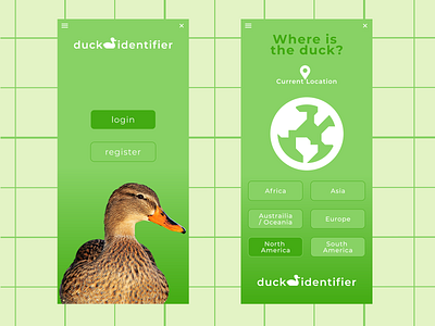 Duck Identifier Design Concept app mobile mobile design mobile ui mobile web design ux uxui