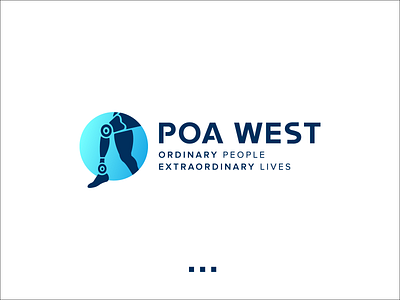 Poa West Prosthetic abstract analyse artificial intelligence branding care design health icon illustration leg logo lower limb mechanical prosthetic prosthetics