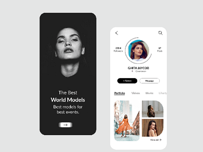 Models app design😍 app app design design ui ui design ux webdesign