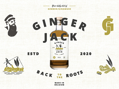 Ginger Jack Branding illustrated logo illustration retro retro logo vintage vintage logo