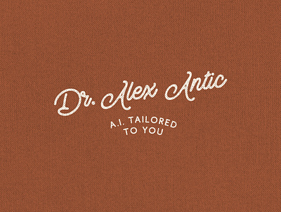 Dr Alex Antic - Personal Branding adobe branding design graphic design illustrated logo illustration illustrator logo vector