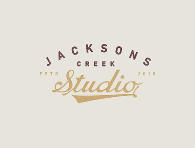 Jackson Creek Studio - Logo Design branding custom type design graphic design illustrated logo illustration illustrator logo typography vector