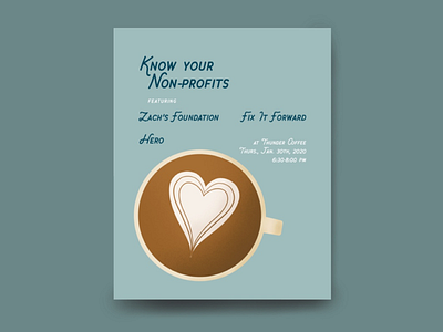 Know Your Non-profits Event Graphic indesign latte procreate