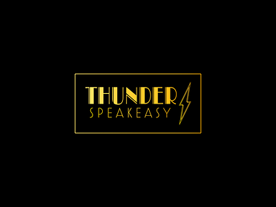 Thunder Speakeasy art deco bolt illustrator logo