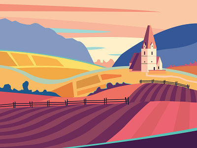 Vienna Countryside austria beer can design design illustration illustrator landscape vector vienna