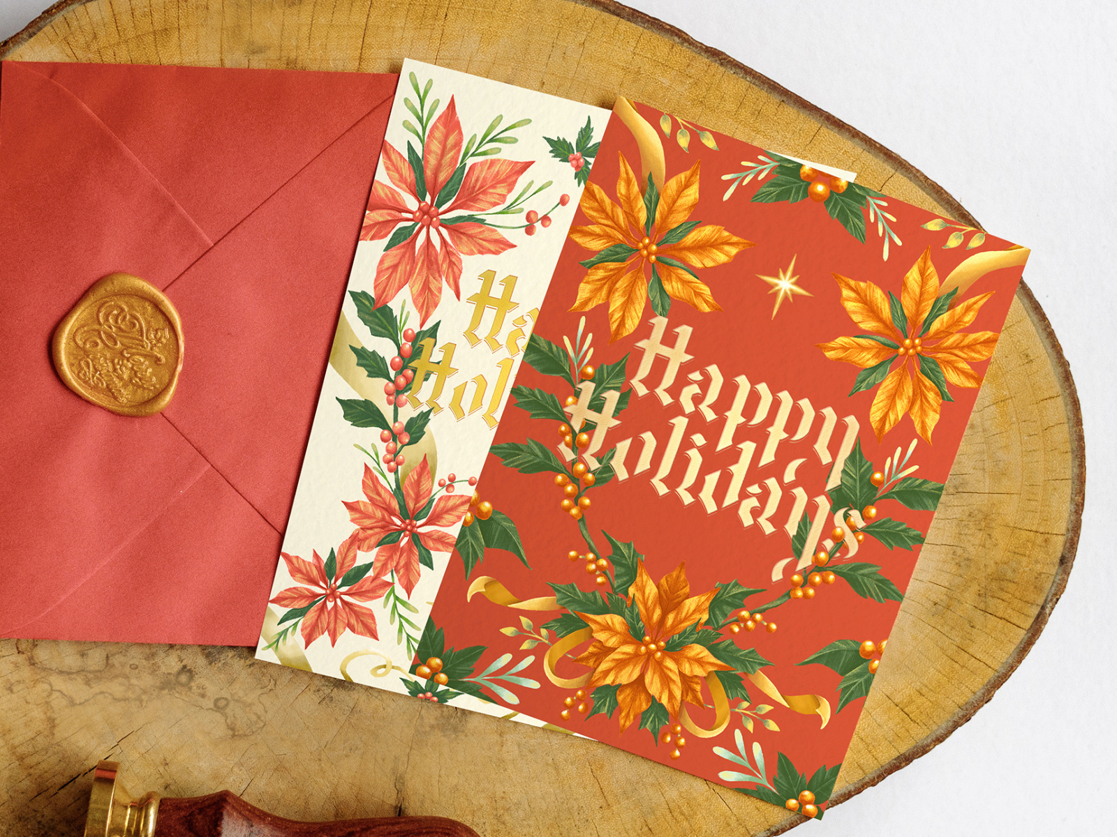 Illustrated Holiday Cards by Jean Yanga on Dribbble