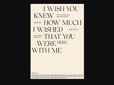 I wish you were here — Poster