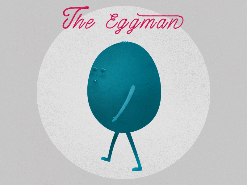 The Eggman 2d animation character character animation character design eggman illustration mograph motion graphics textures walking egg