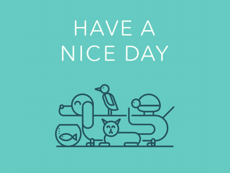 Have A Nice Day Dribble! adobe after effects adobe illustrator animation illustration line art motion design motion graphics