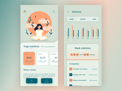 Fitness UI interface