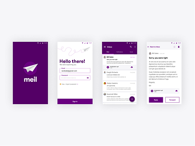Android mail app android app app design mail app ui ux