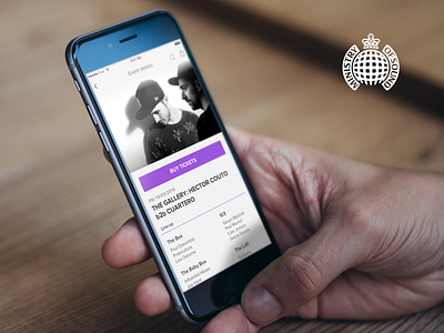 Ministry Of Sound details screen