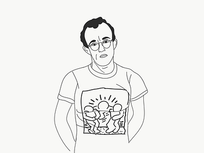 Keith Haring line drawing