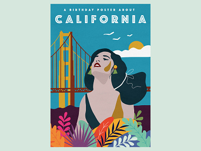 California illustration california illustration poster illustration procreate