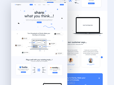 Visual Ideation & Planning Software Landing Page UI