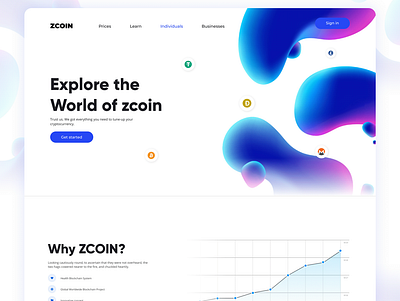 ZCOIN Crypto Platforms UI Design 2021 branding creative crypto design designer graphic design illustration modern ui uiux