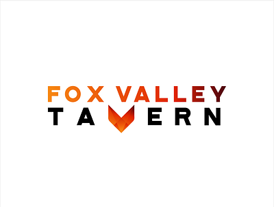 Fox Valley Tavern Logo design flat fox graphic design illustration logo restauran