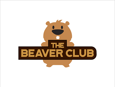 Beaver Club logo beaver design flat ghoper graphic design kids logo restauran