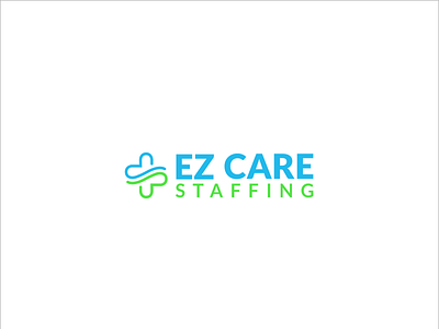 EZ Care Staffing logo design flat graphic design health logo staff
