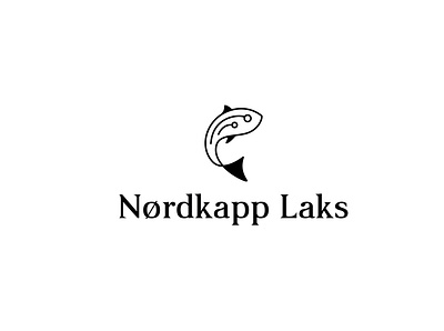 Northkapp Laks simple logo branding company graphic design logo salmon