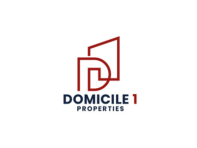 Domicile 1 properties branding graphic design logo