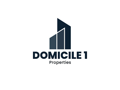 Domicile 1 Properties branding graphic design logo