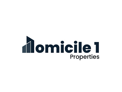 Domicile 1 Properties branding design flat graphic design illustration logo minimal vector