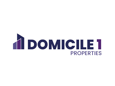 Domicile 1 Properties Purple Logo branding design flat graphic design illustration logo minimal vector
