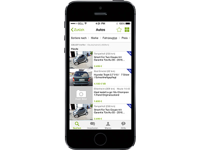 eBay iPhone filter options e commerce mobile