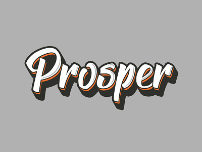 Prosper branding flat lettering logo type typography